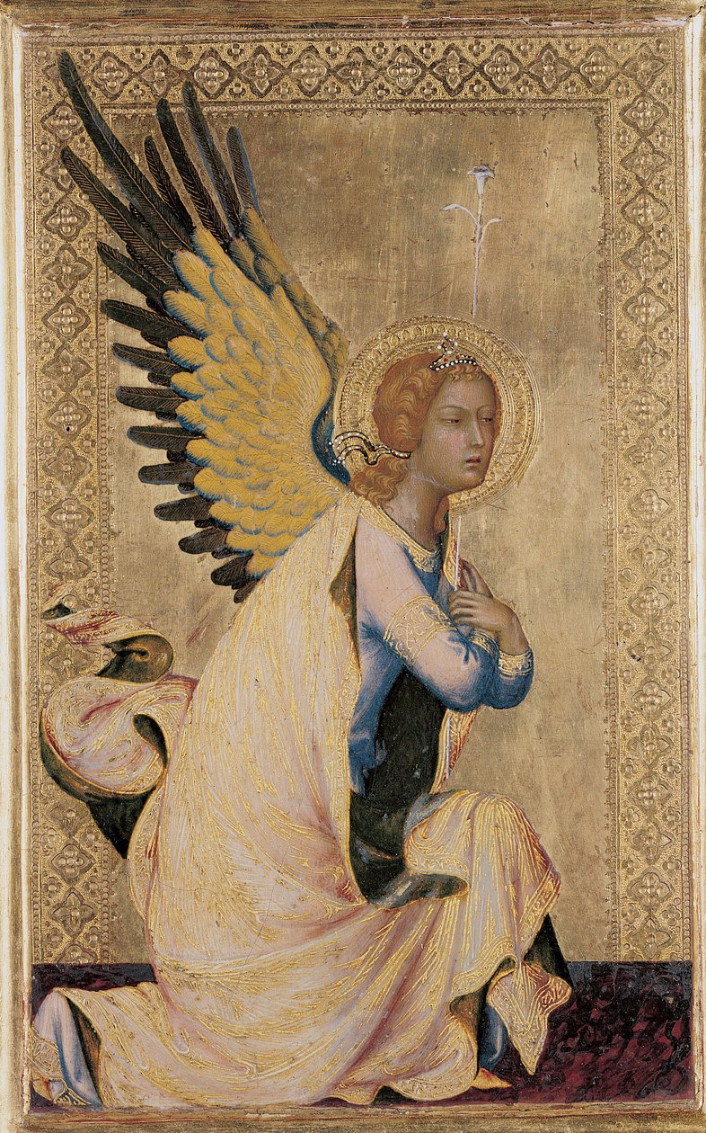 Gabriel, az Orsini poliptichonról (tempera a panelen) (lásd még: 471173-5) alkotó: Simone Martini