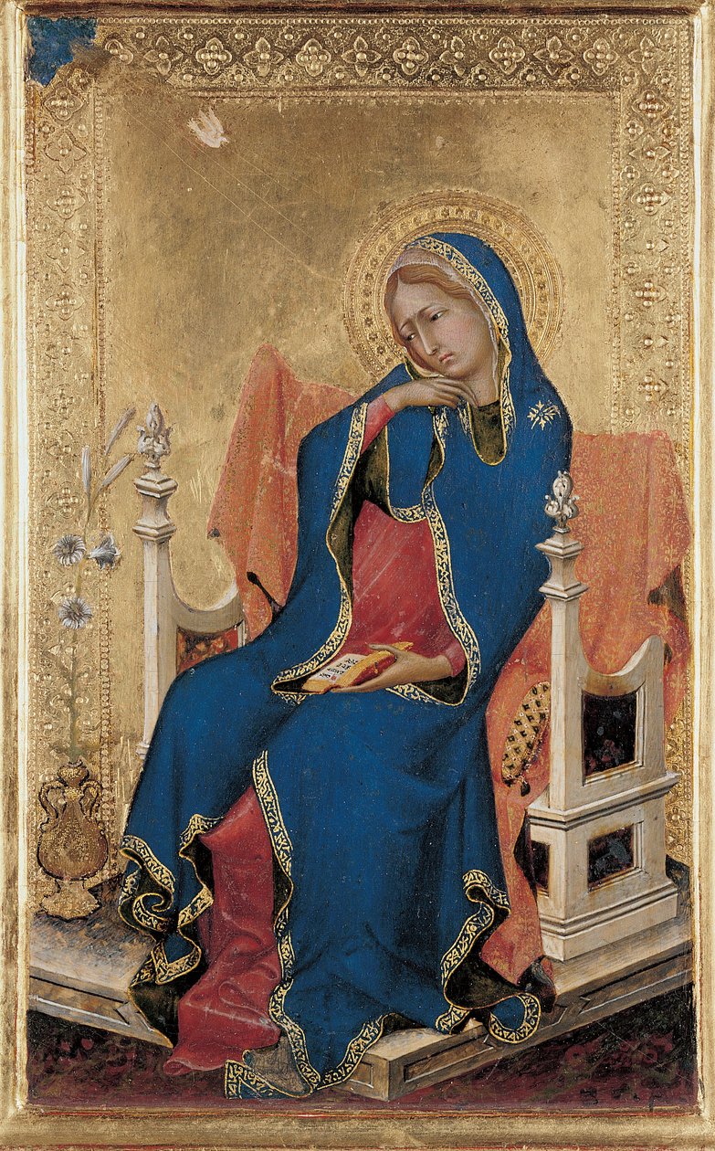 Mária, az Orsini poliptichonról (tempera a táblán) (lásd még: 471172-5) alkotó: Simone Martini