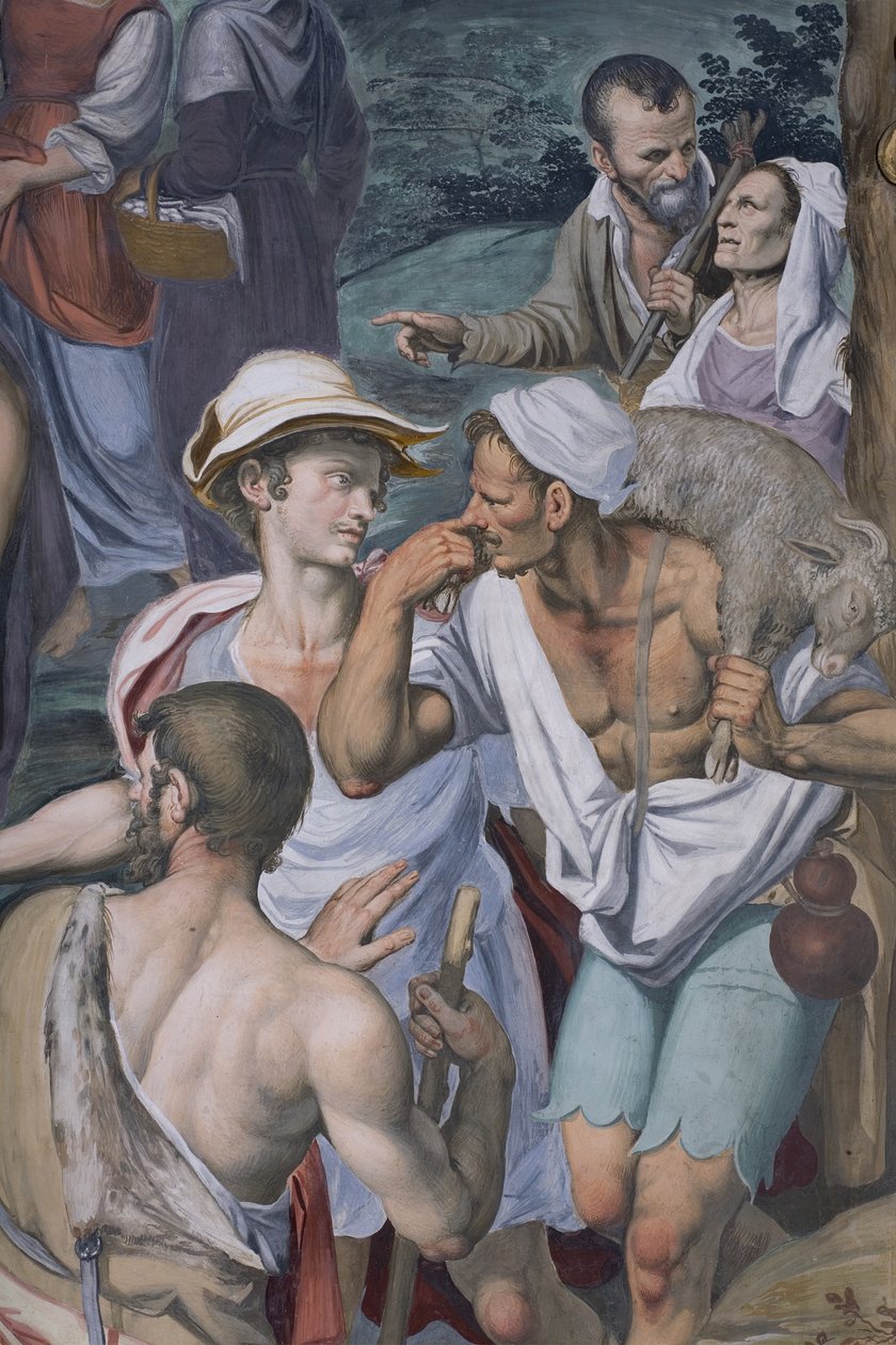 A Pásztorok imádása, 1578-82 (3497111 részlet) alkotó: Simone Veneziano Peterzano