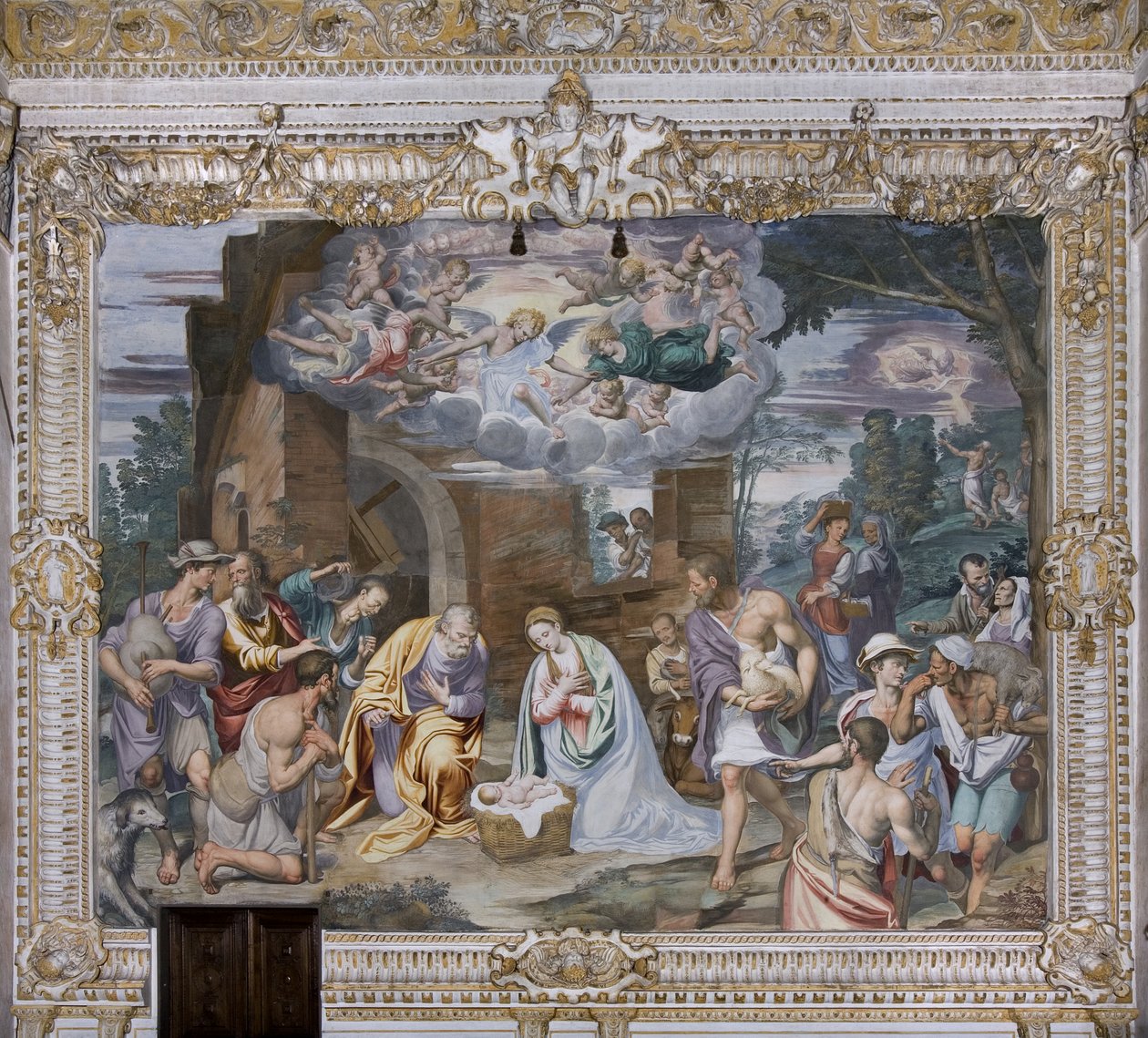 Pásztorok imádása, 1578-82 alkotó: Simone Veneziano Peterzano