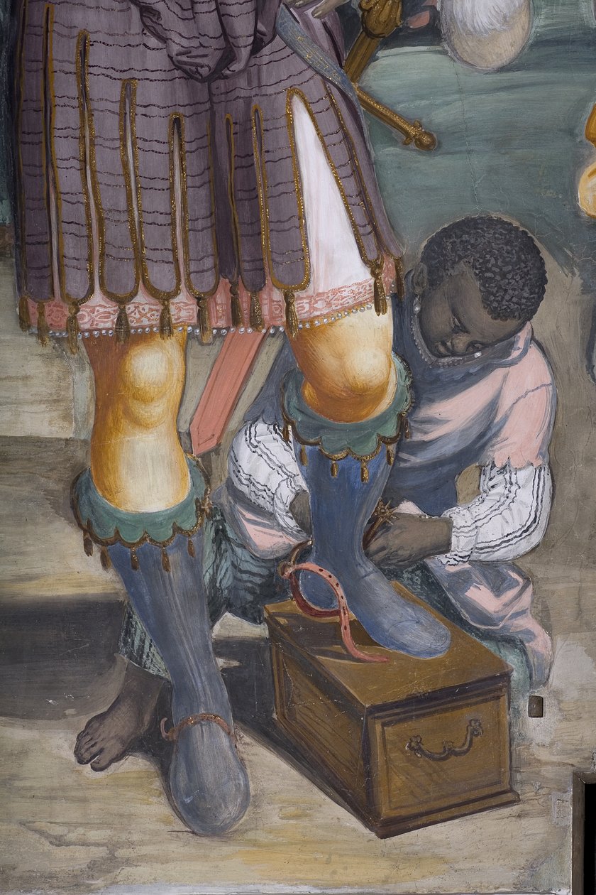 A mágusok imádása, Presbitery, 1578-82 (3497103 részlet) alkotó: Simone Veneziano Peterzano