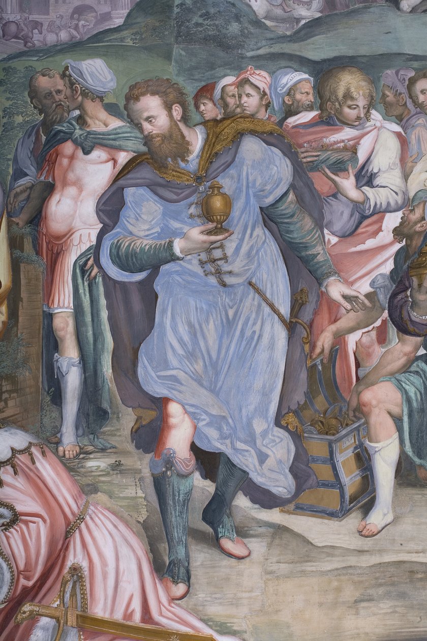 A mágusok imádása, Presbitery, 1578-82 (3497103 részlet) alkotó: Simone Veneziano Peterzano