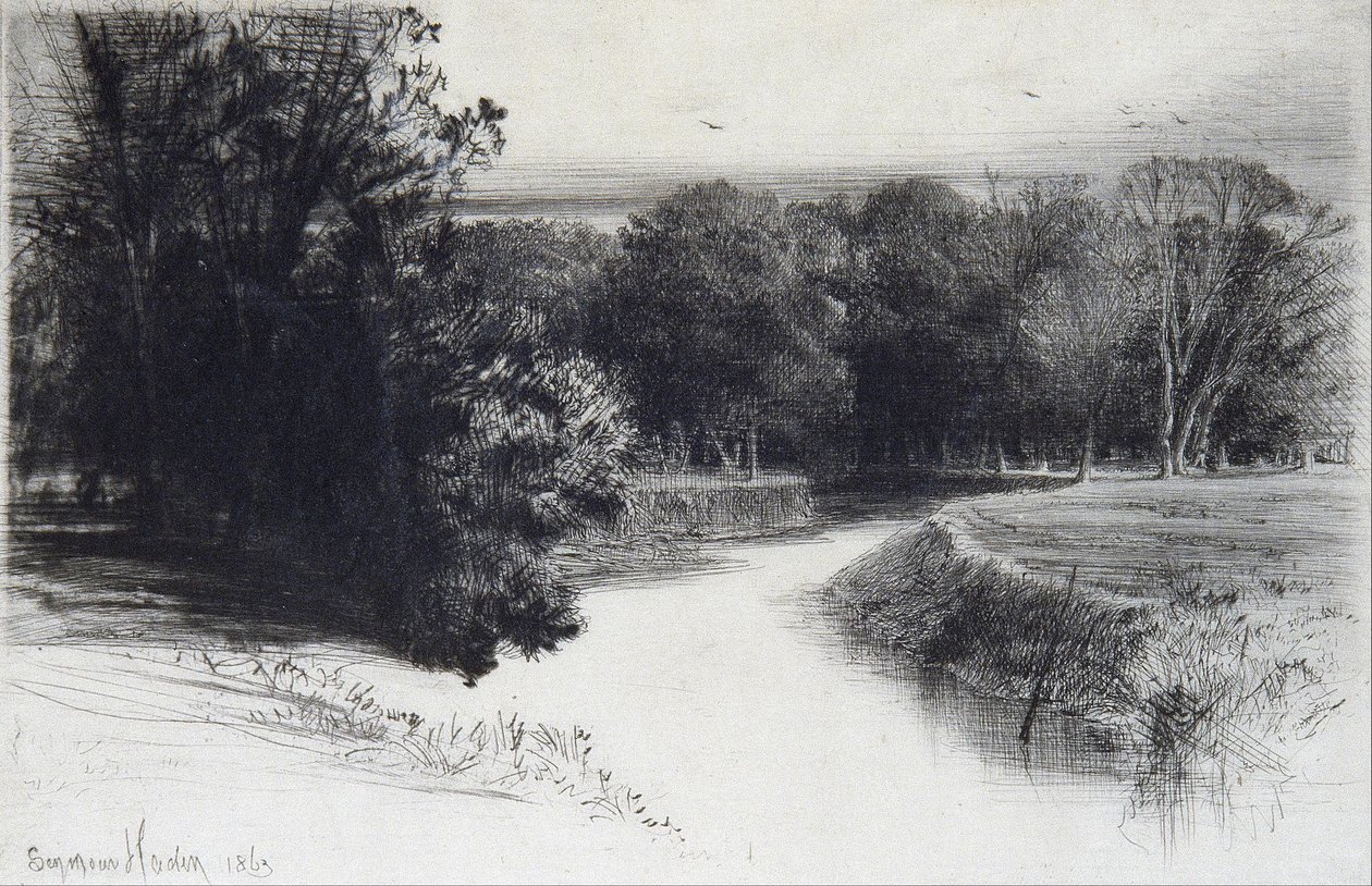 Naplemente Írországban alkotó: Francis Seymour Haden