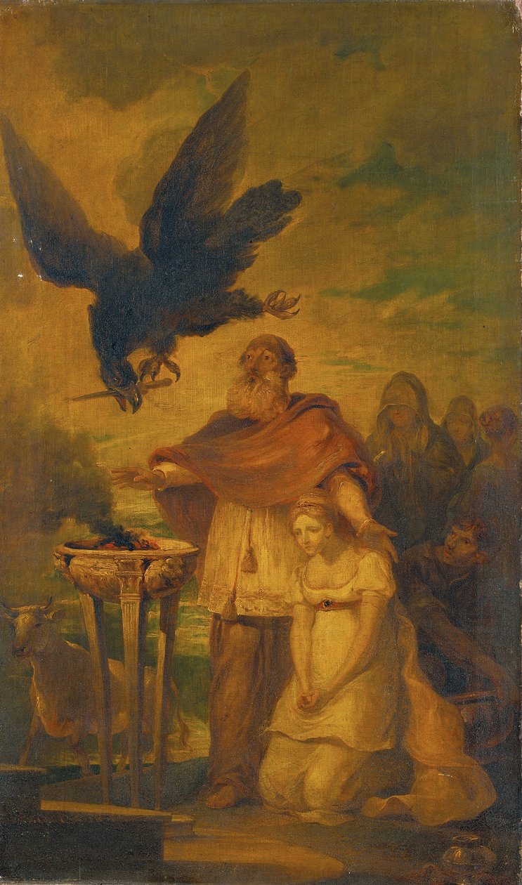 Helena az oltár elé vitte, hogy feláldozzák alkotó: Sir Peter Francis Bourgeois