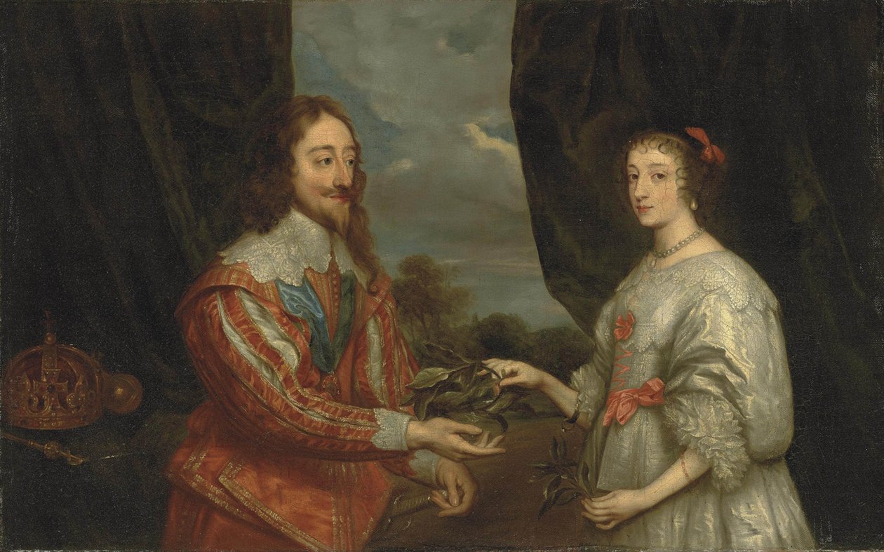 I. Károly király és Henrietta Mária királyné kettős portréja alkotó: Sir Anthony van, Dyck