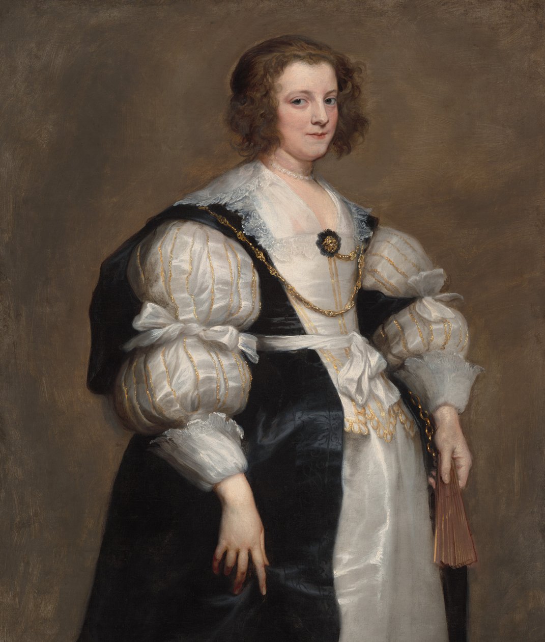 Hölgy legyezővel alkotó: Sir Anthony van Dyck