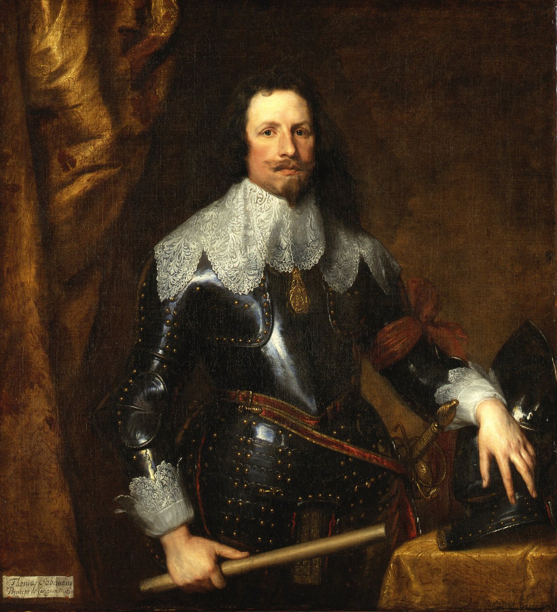 Savoyai Tamás Ferenc carignanói herceg portréja 1596-1656. alkotó: Sir Anthony van Dyck