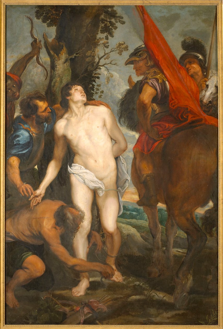 Szent Sebestyén mártíromságra kötve, c. 1620. alkotó: Sir Anthony van Dyck