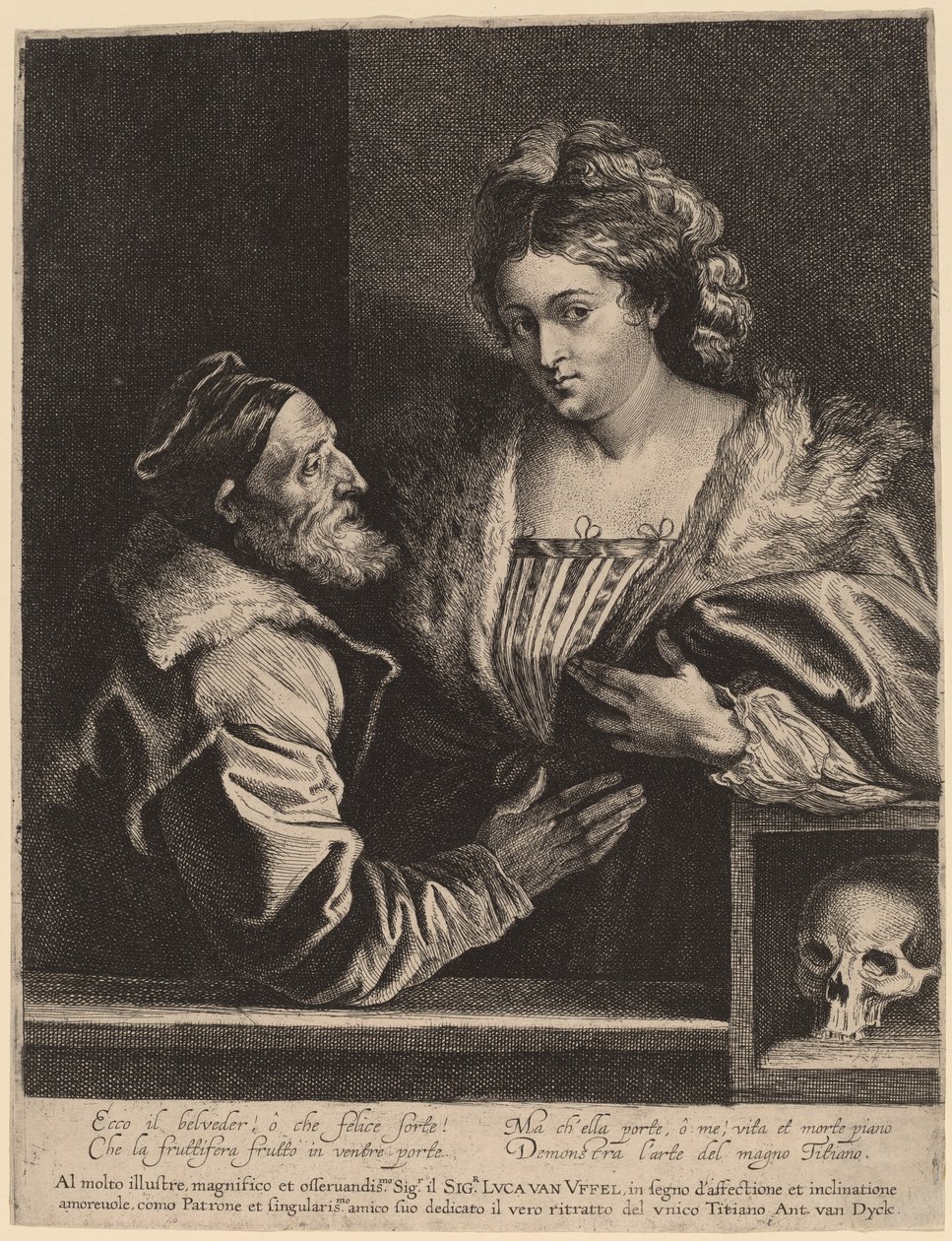 Tizian és úrnője alkotó: Sir Anthony van Dyck and Lucas Emil Vorsterman after Titian