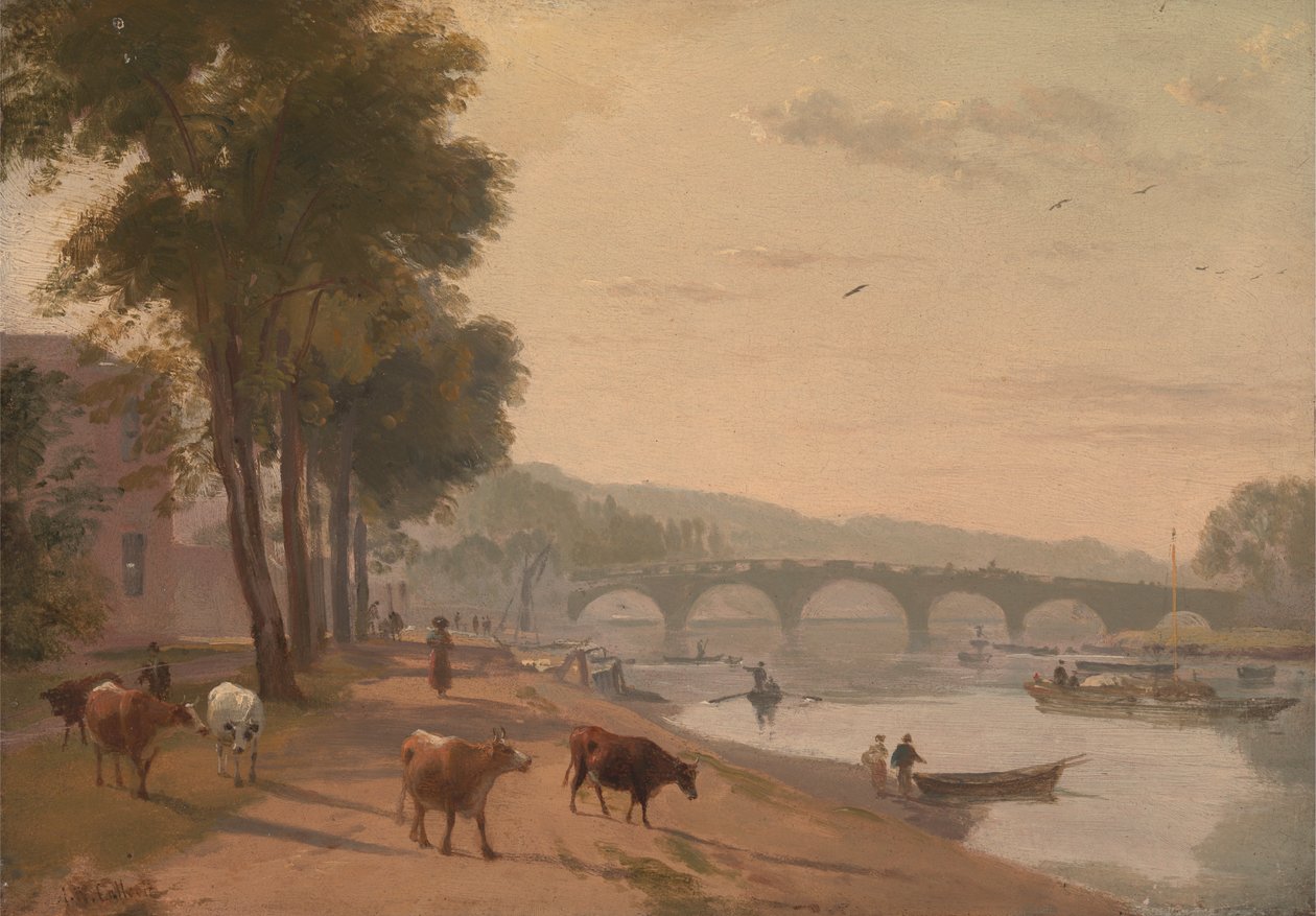 Kilátás a Richmond-hídra, a Temzén alkotó: Sir Augustus Wall Callcott