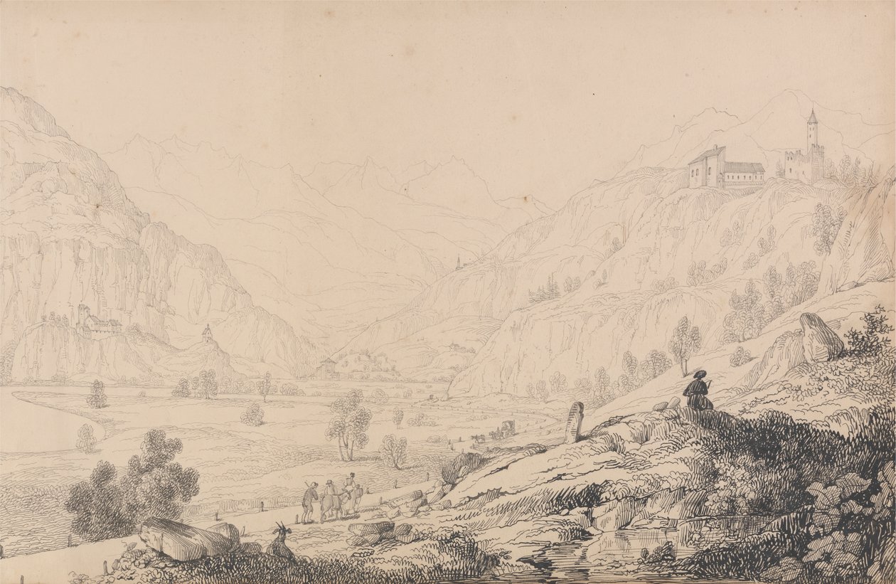 30 megtekintést tartalmazó album Tirolban és Olaszországban: Wafenstein [?], Sprechenstein és Reifenstein kastélyai néhány mérföldre a Brennertől, 1840. október 27. alkotó: Sir Charles D