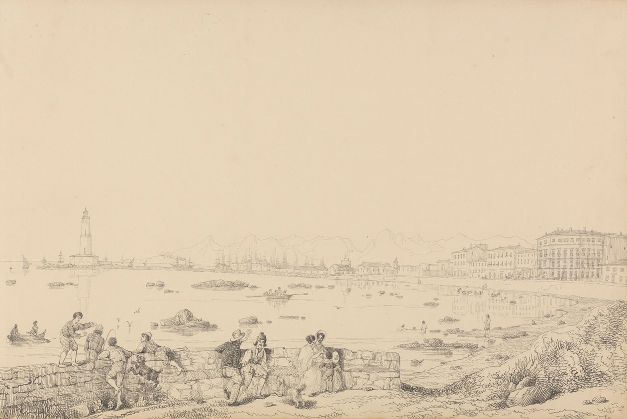 30 megtekintés albuma Tirolban és Olaszországban: Leghorn, Villa Caprille - Általános nézet 1. 1841. szept alkotó: Sir Charles D