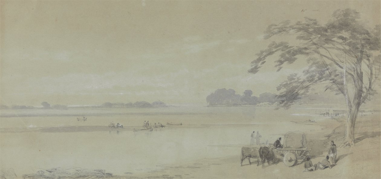 Vízi kilátás Kalkutta közelében alkotó: Sir Charles DOyly