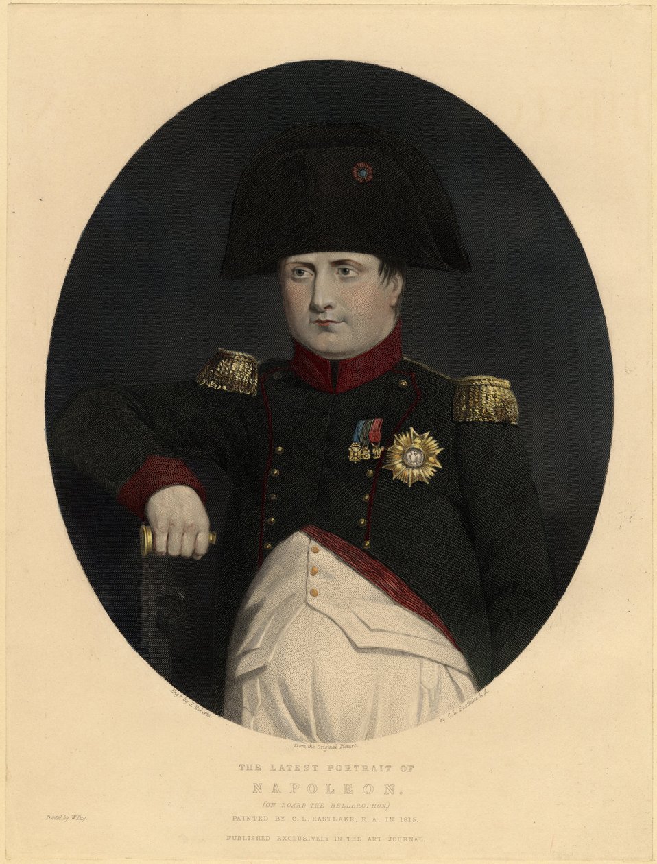 Napóleon legújabb portréja a Bellerophon fedélzetén, 1815 alkotó: Sir Charles Lock Eastlake