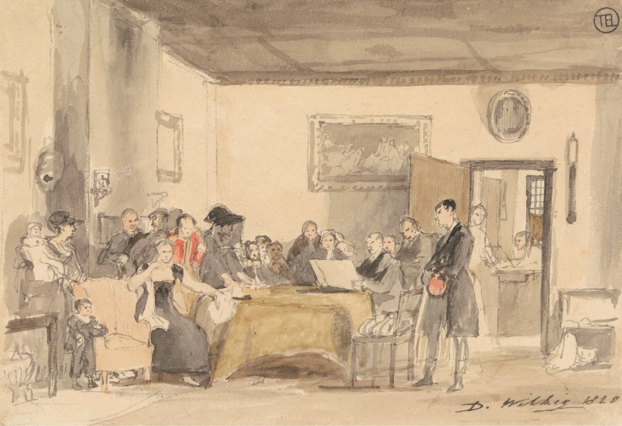 Tanulmány a "végrendelet olvasásához" alkotó: Sir David Wilkie