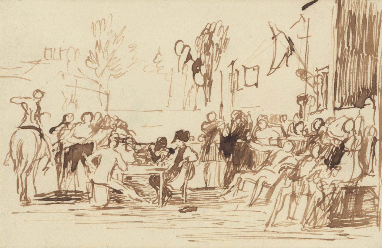 A Chelsea nyugdíjasai olvassák a Waterloo-i küldeményt alkotó: Sir David Wilkie