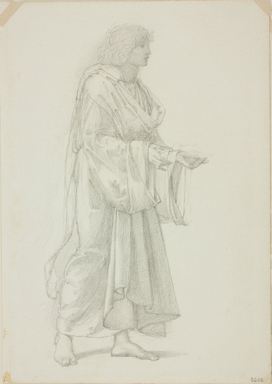 Drapírozott álló férfi figura alkotó: Sir Edward Burne Jones