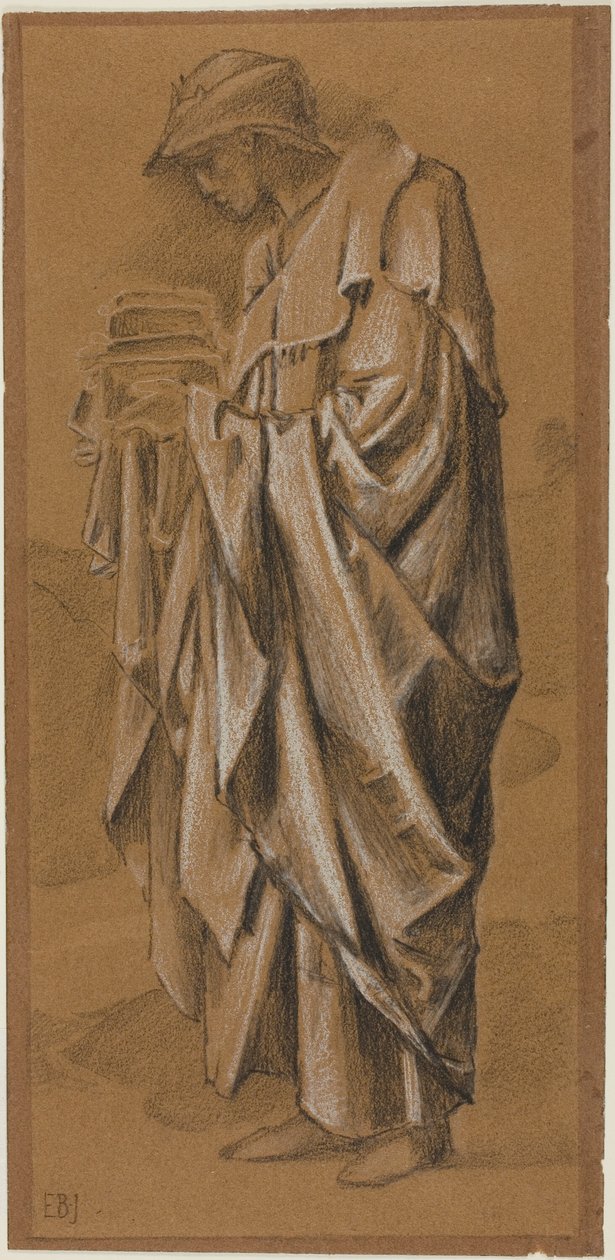 Álló, terített figura profilban balra alkotó: Sir Edward Burne Jones
