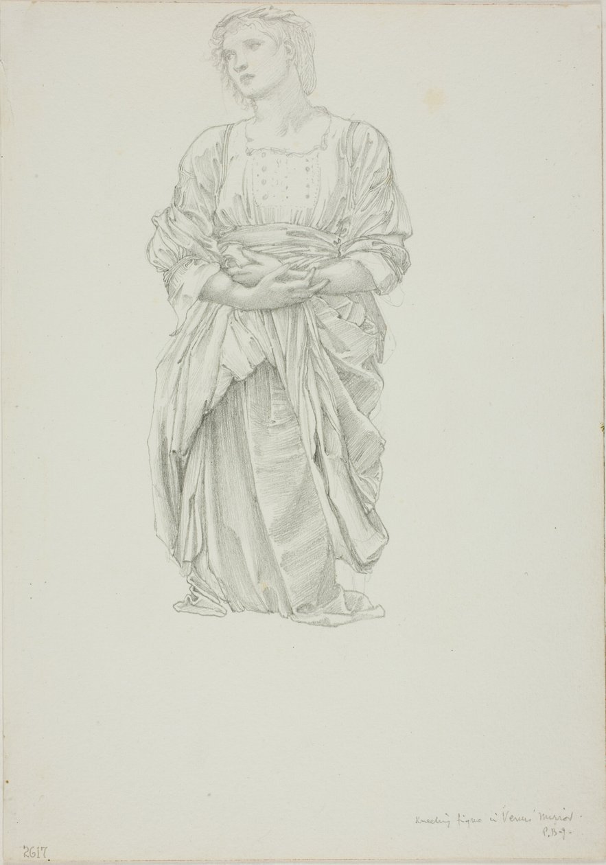 Tanulmány a "Vénusz tükréhez": Térdelő női alak alkotó: Sir Edward Burne Jones