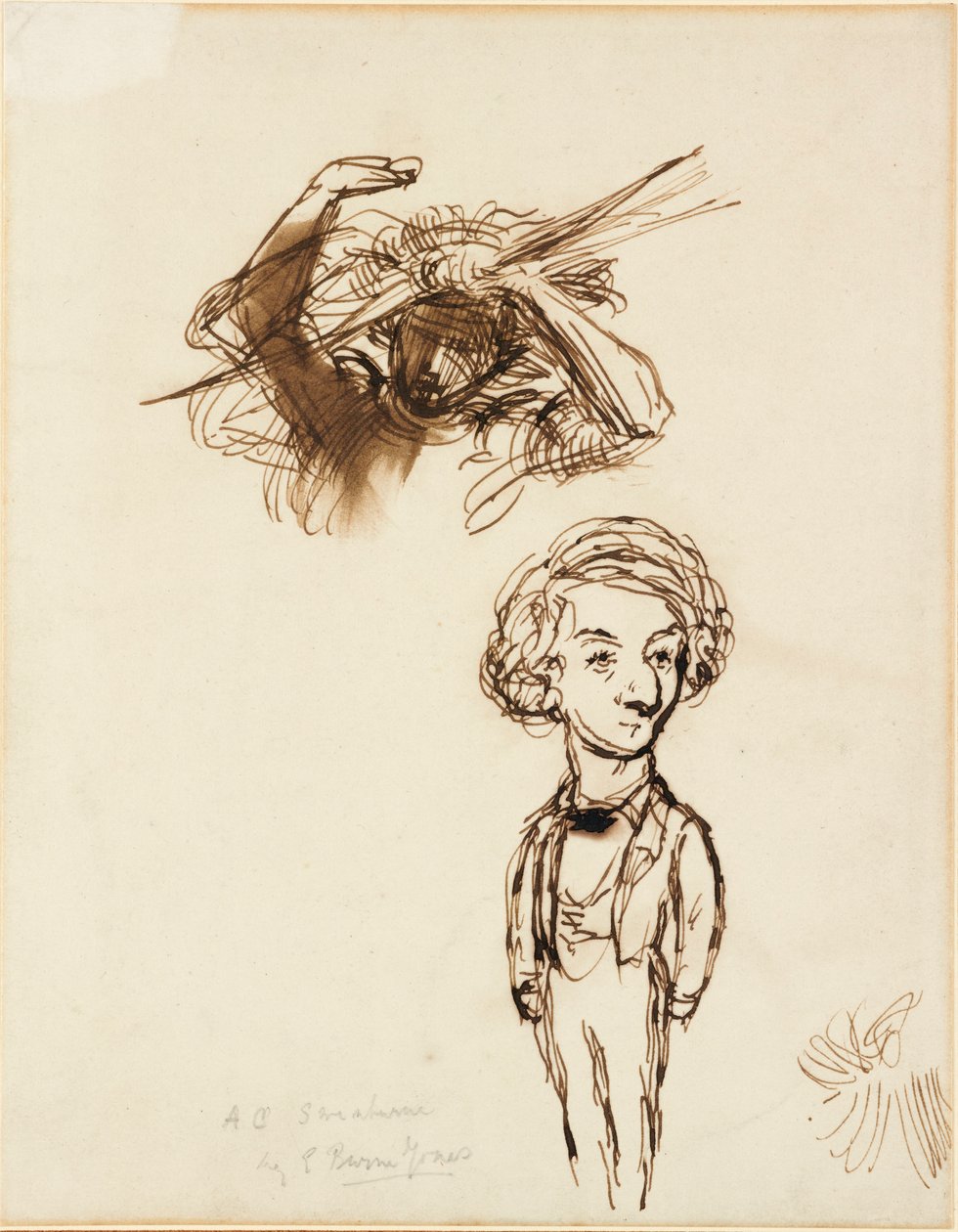 Algernon Charles Swinburne karikatúrája, 1863 alkotó: Sir Edward Coley Burne Jones