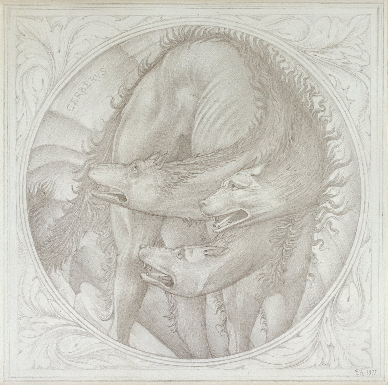 Cerberus, 1872-1875 alkotó: Sir Edward Coley Burne Jones