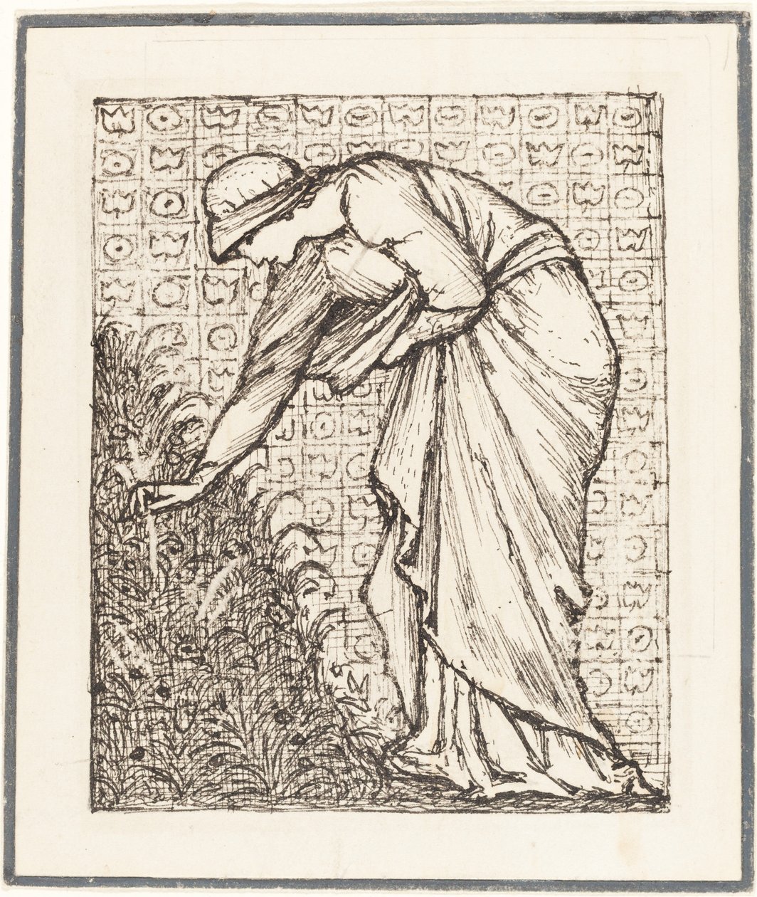 Virágszedő hölgy alkotó: Sir Edward Coley Burne Jones