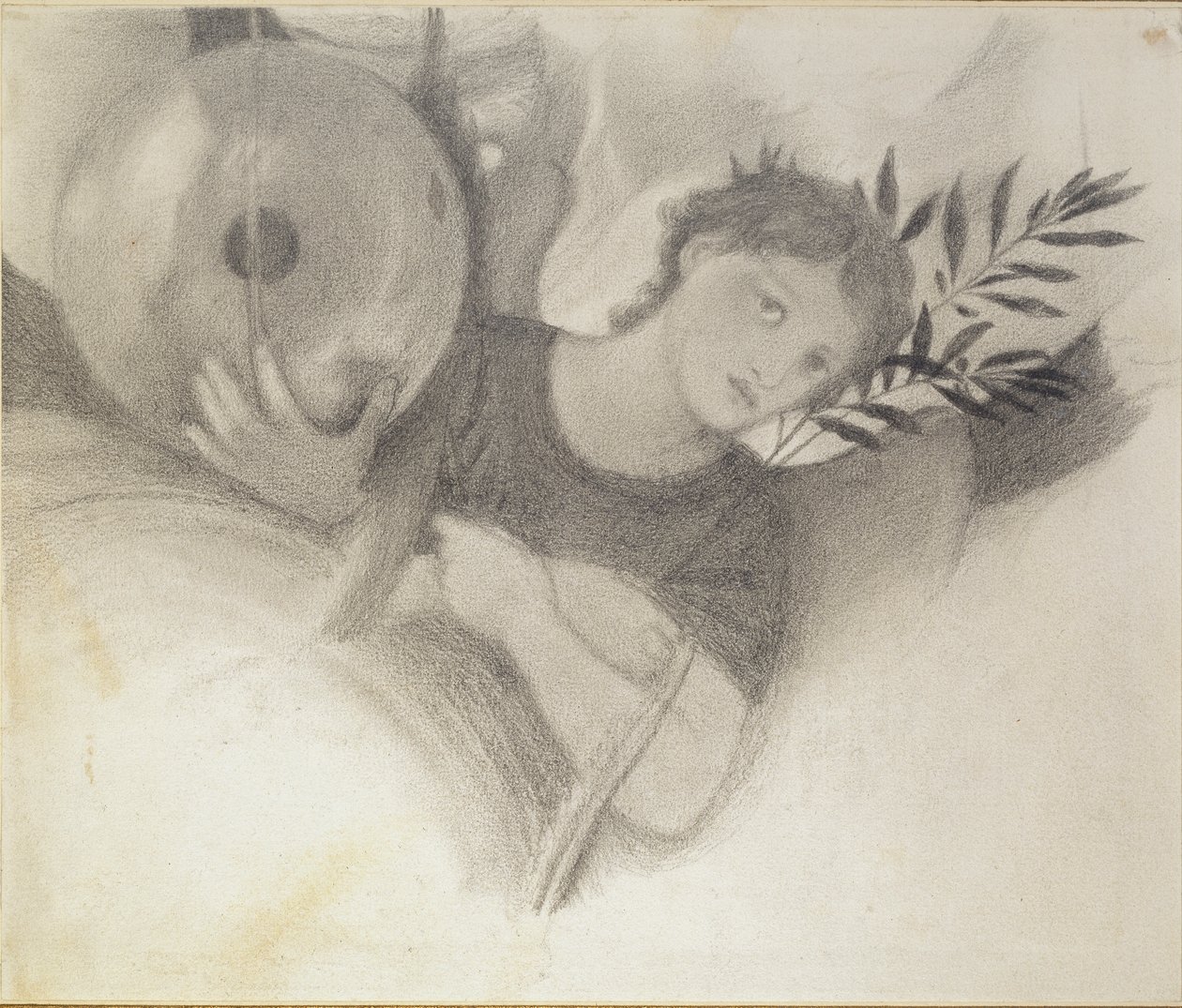 Tanulmány egy fejnek a Teremtés napjaiban, 1871-1875 alkotó: Sir Edward Coley Burne Jones