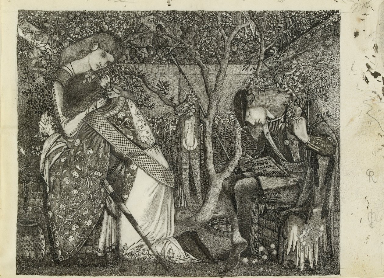 A lovag búcsúja, 1858 alkotó: Sir Edward Coley Burne Jones