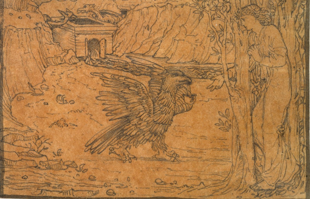 Ámor és psziché története: A fekete víz, c1864-c1868 alkotó: Sir Edward Coley Burne Jones