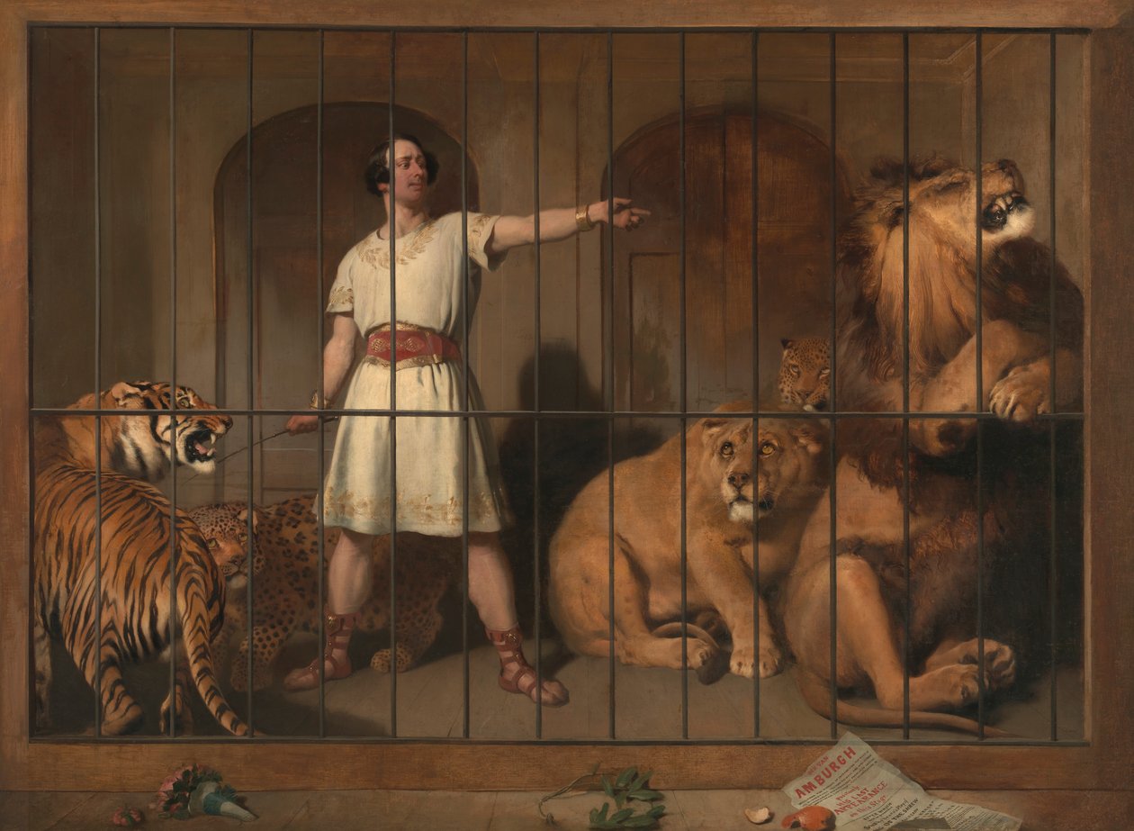 Van Amburgh úr portréja, ahogy állataival megjelent a londoni színházakban alkotó: Sir Edwin Henry Landseer
