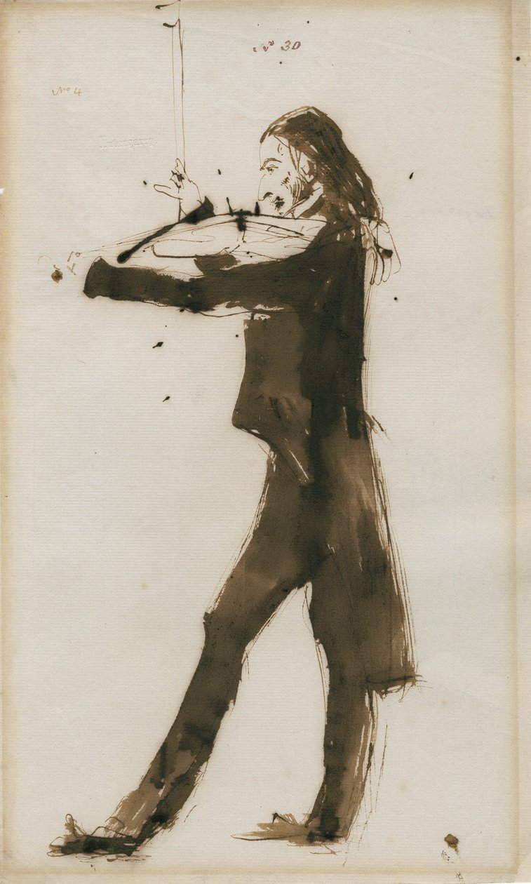 Niccolò Paganini portréja 1782-1840, 1831 alkotó: Edwin Landseer