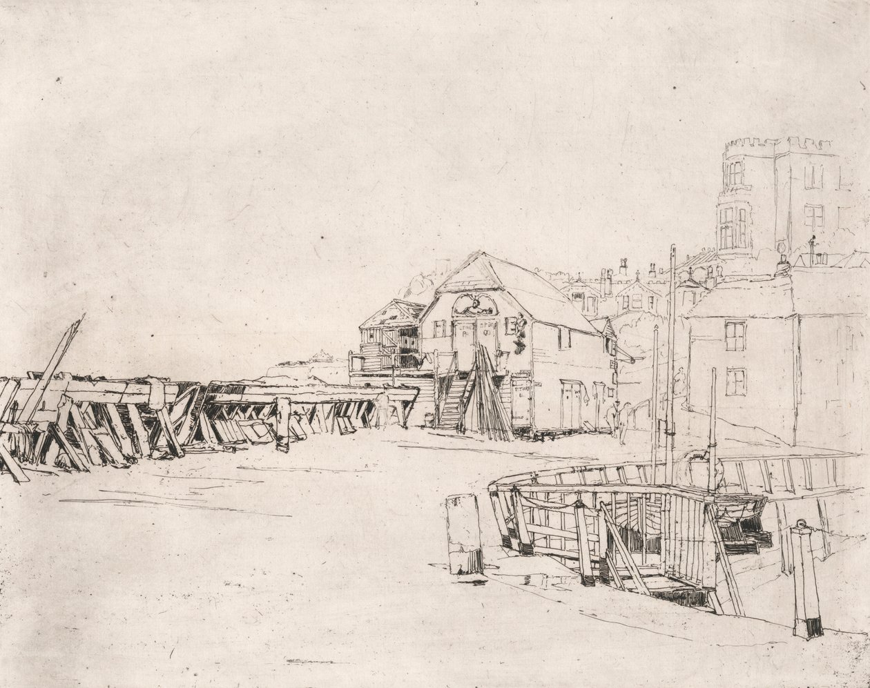 A „Lusitania” tutaj a Broadstairs mólón alkotó: Sir Frank Short