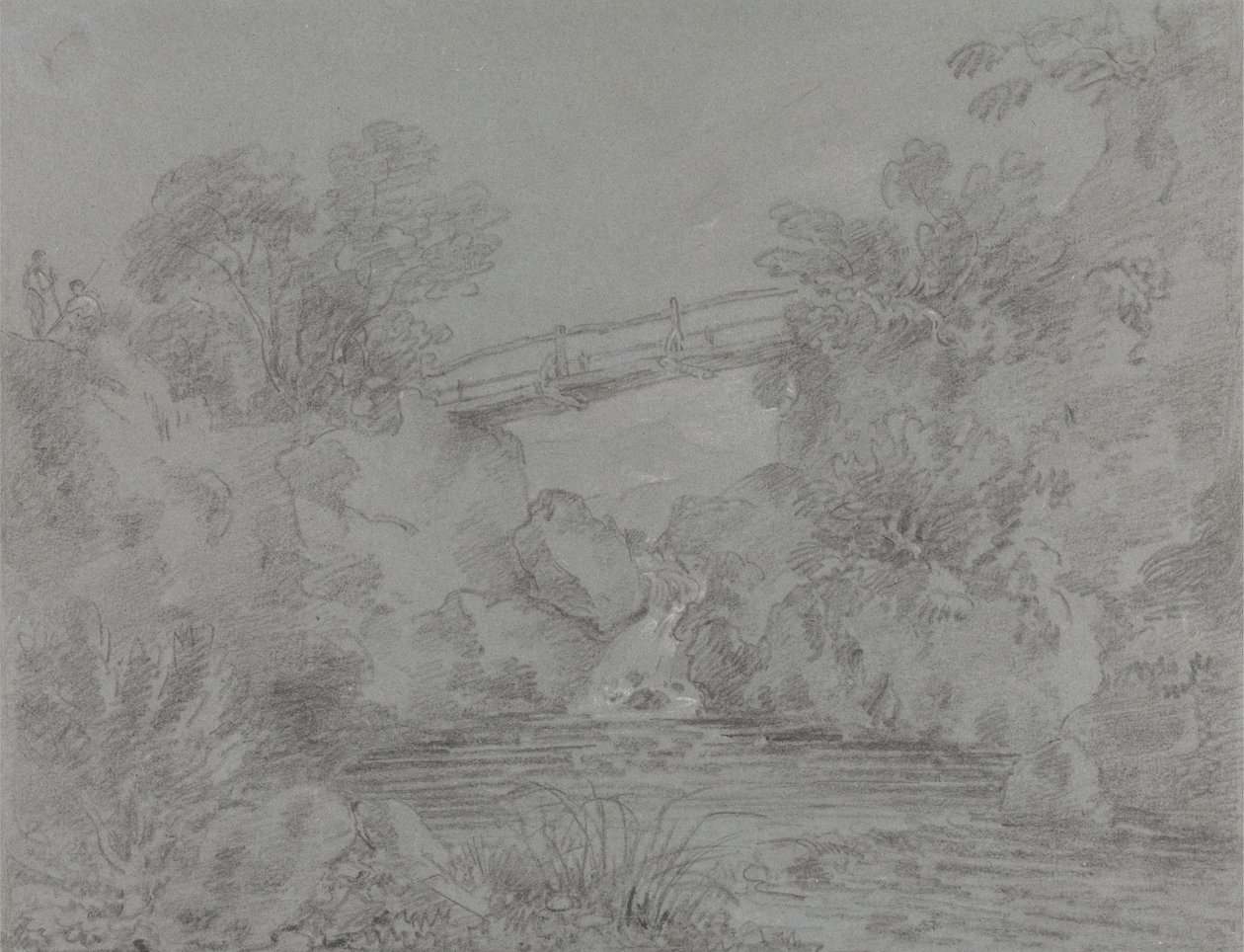Híd a medencén a Llanrwstnél alkotó: Sir George Howland Beaumont seventh Baronet