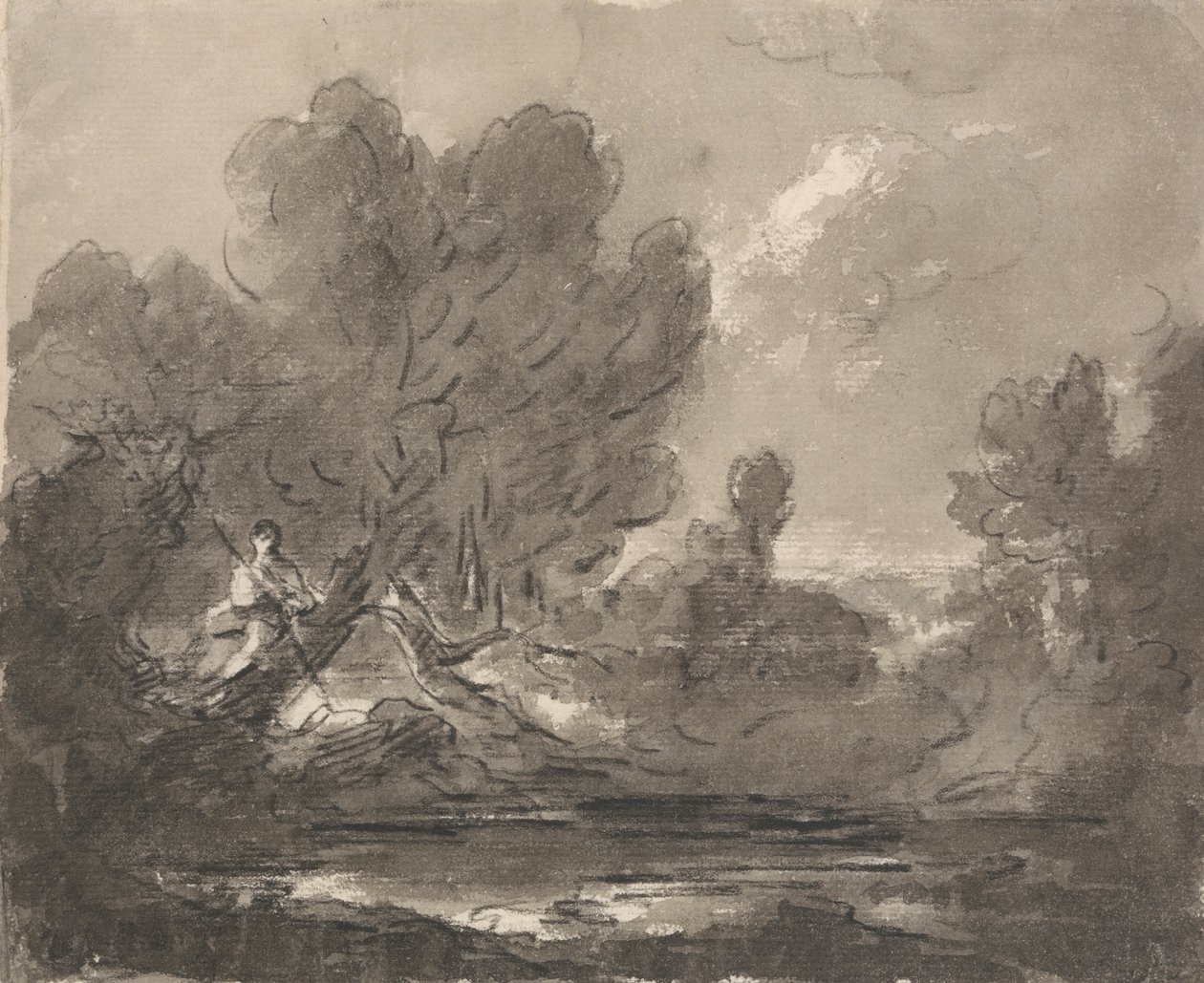 ábra: Tree near Pond alkotó: Sir George Howland Beaumont seventh Baronet