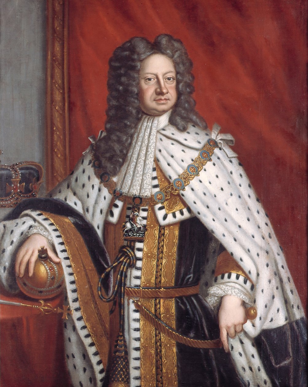 I. György portréja kenetköntösben alkotó: Sir Gotfrey Kneller