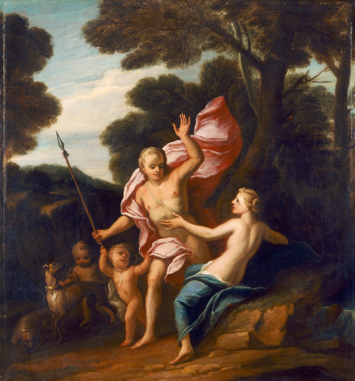 „Vénusz és Adonisz”, c1705 alkotó: Sir James Thornhill