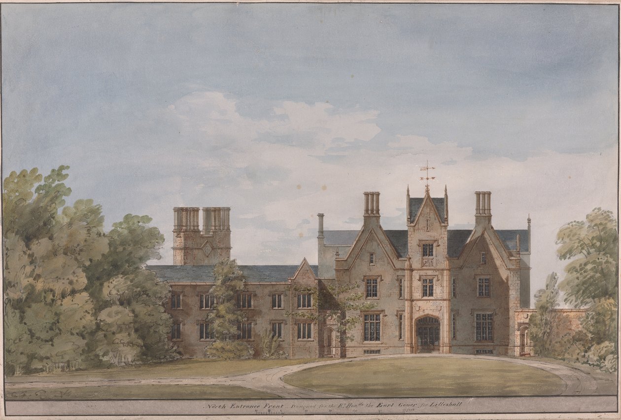Lilleshall, Shropshire: Északi bejárati front alkotó: Sir Jeffry Wyatville