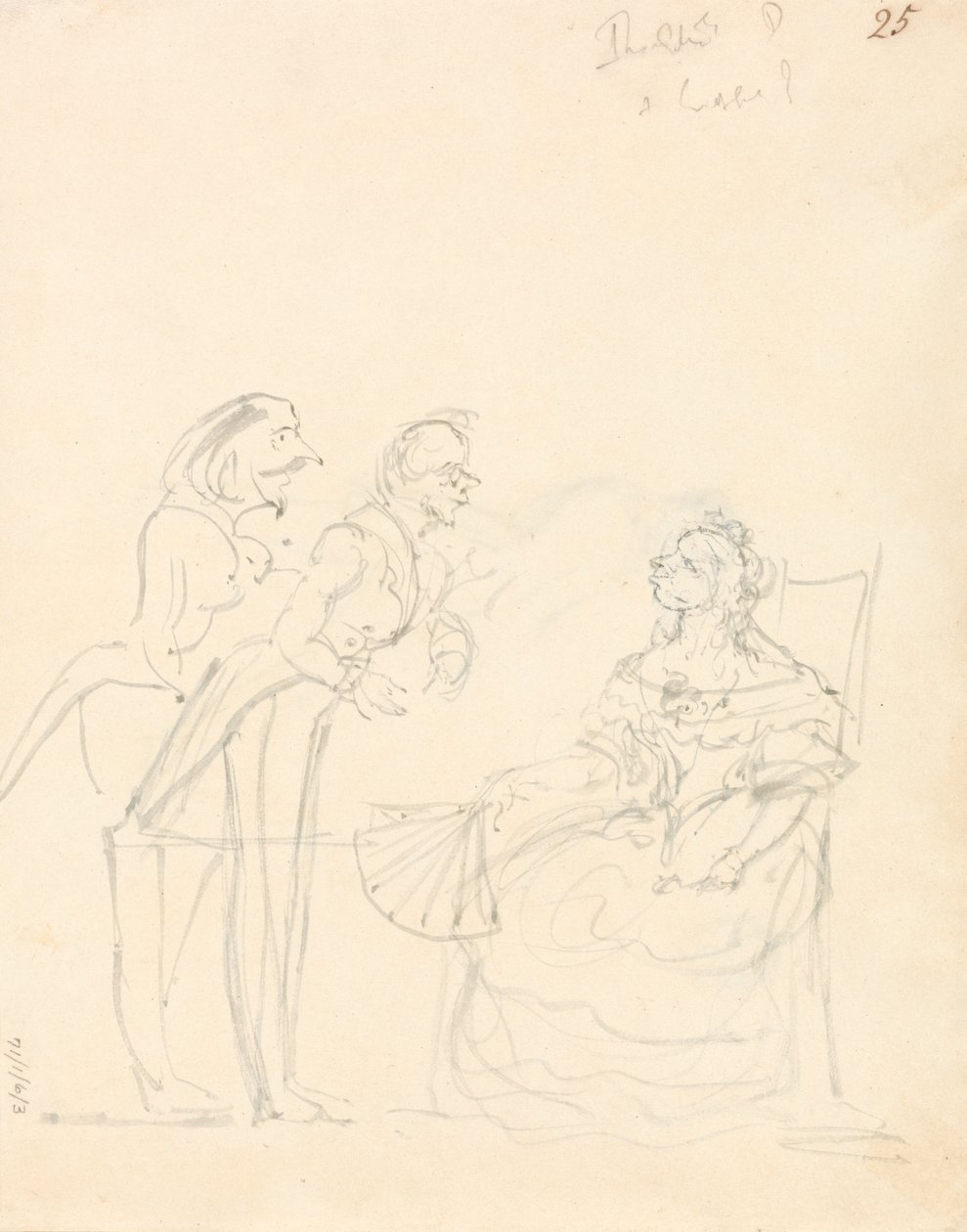 Két úriember beszélget egy ülő hölggyel alkotó: Sir John Everett Millais