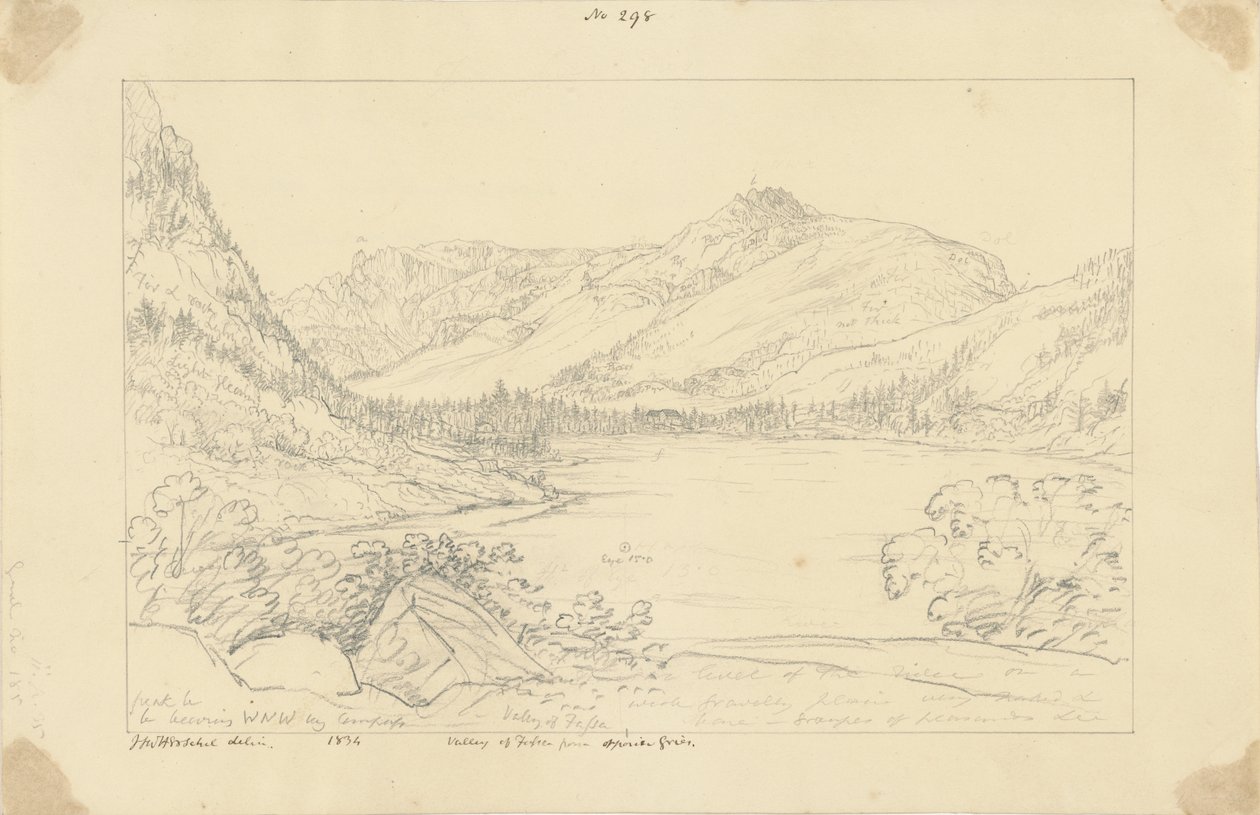A Fassa-völgy a Gries-szel szemben alkotó: Sir John Frederick William Herschel