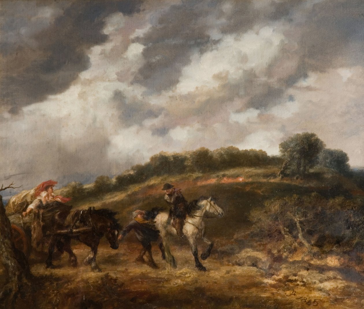 Egy szeles nap, 1885. alkotó: Sir John Gilbert