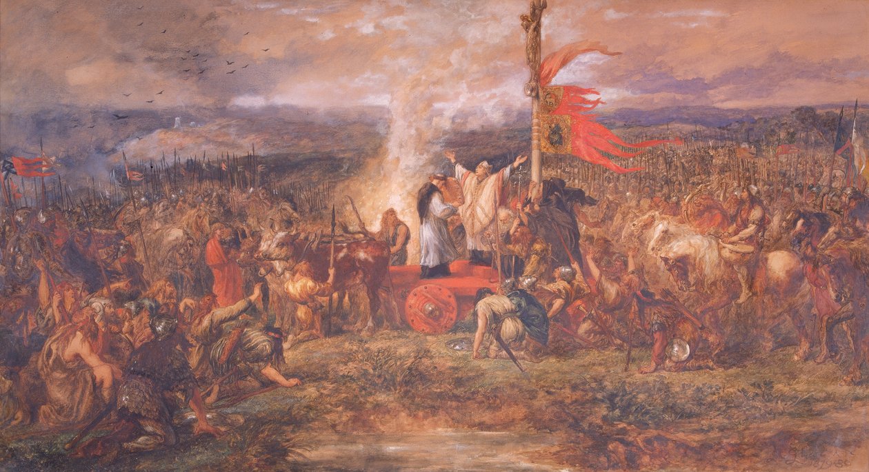 Battle of the Standard, Northallerton, Yorkshire, 1138. augusztus 22., 1880. alkotó: Sir John Gilbert