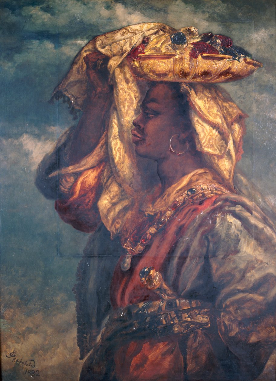 "Fekete lány gyümölcsökkel", 1882 alkotó: Sir John Gilbert