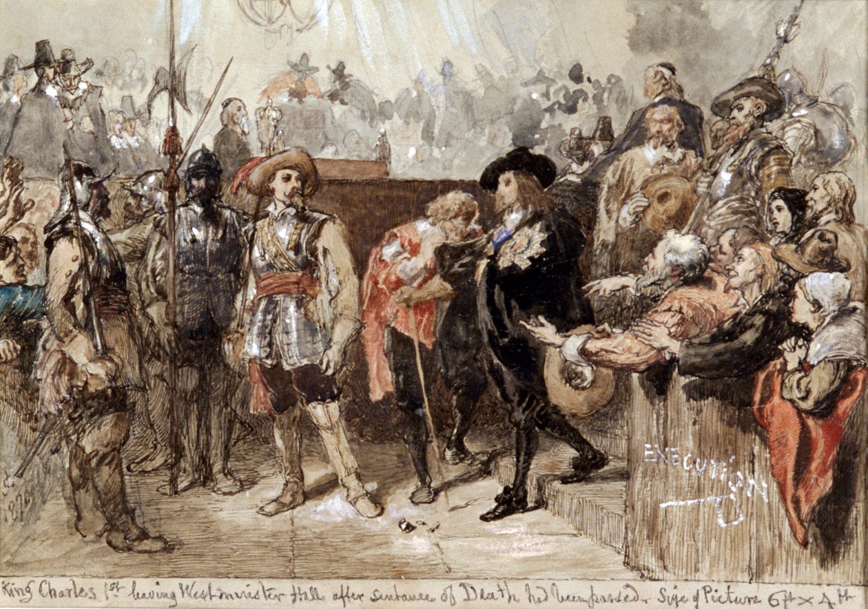 „I. Károly elhagyja a Westminster Hallt a tárgyalása után”, 1870 alkotó: Sir John Gilbert