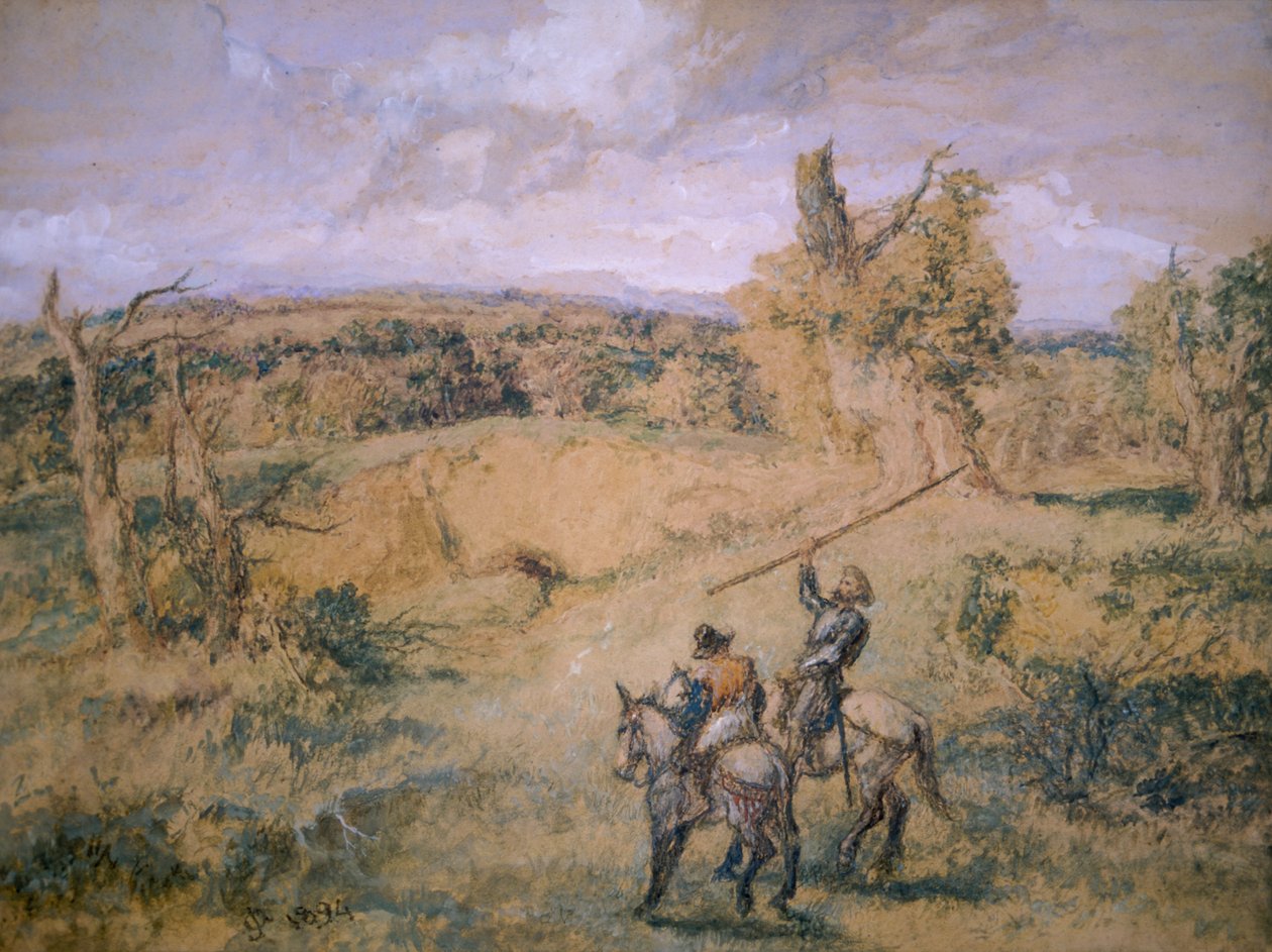 „Don Quijote és Sancho Panza”, 1894 alkotó: Sir John Gilbert