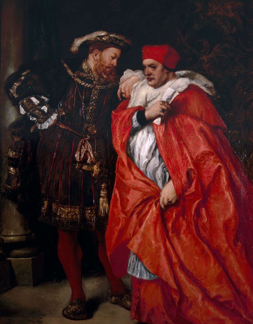 Ego et Rex Meus, 1888, VIII. Henrik király és Wolsey bíboros. alkotó: Sir John Gilbert
