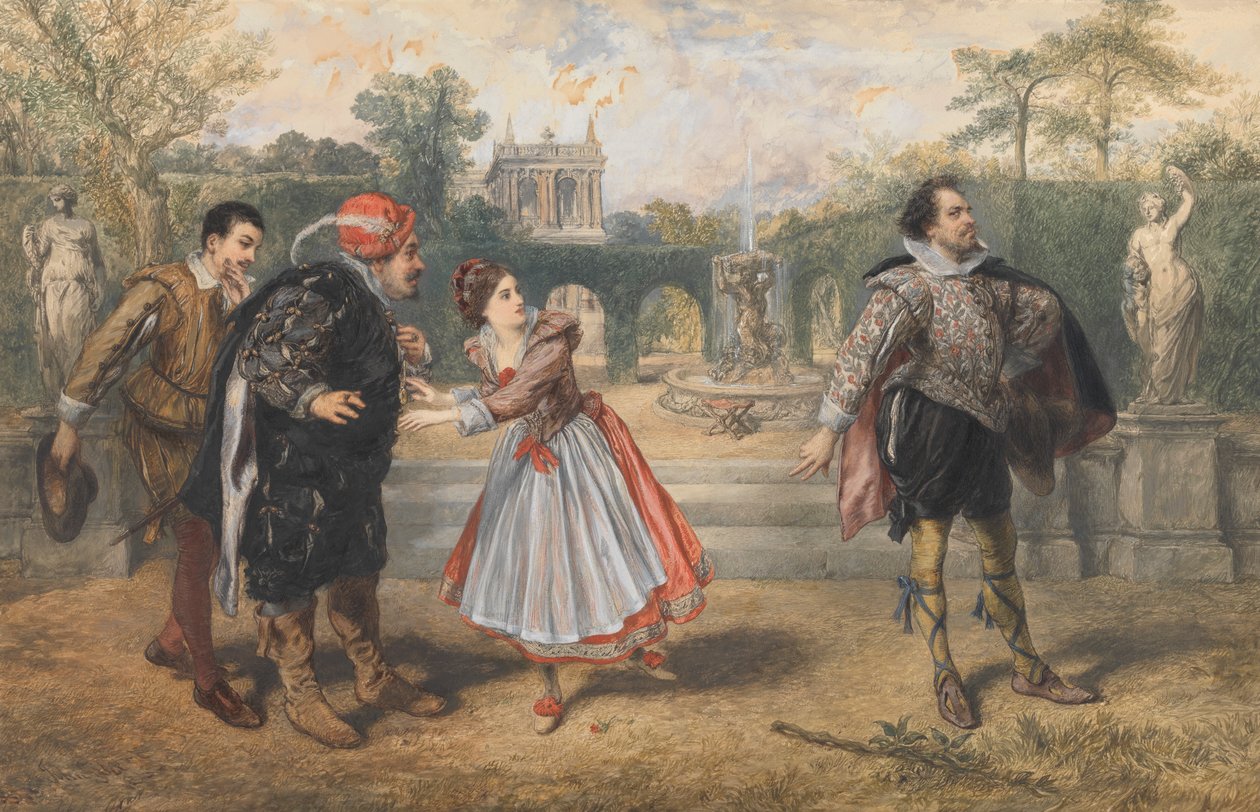 Lépj be Malvolio, harisnyakötővel... alkotó: Sir John Gilbert