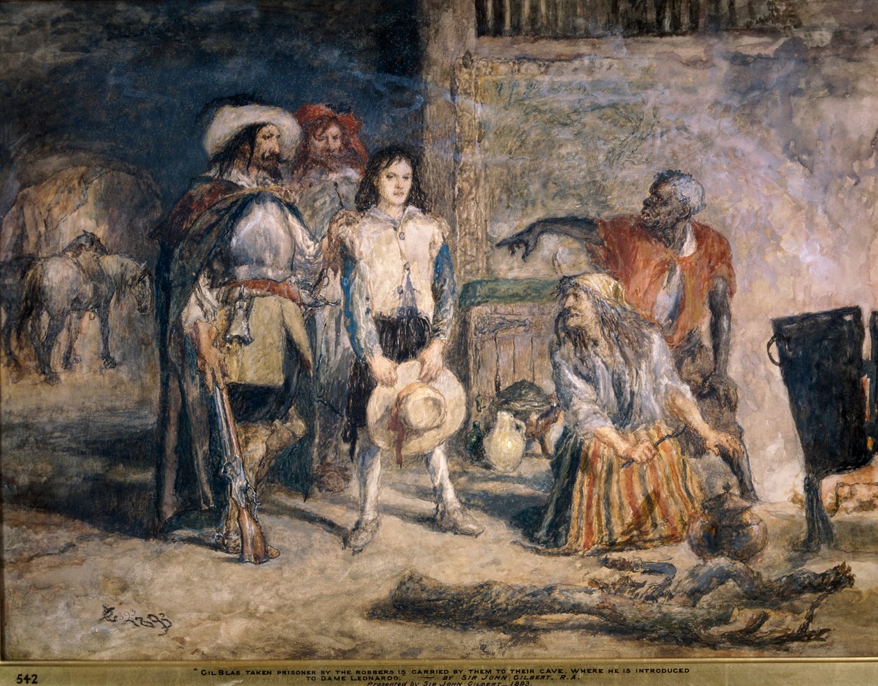 Gil Blast fogságba esett, 1892. alkotó: Sir John Gilbert