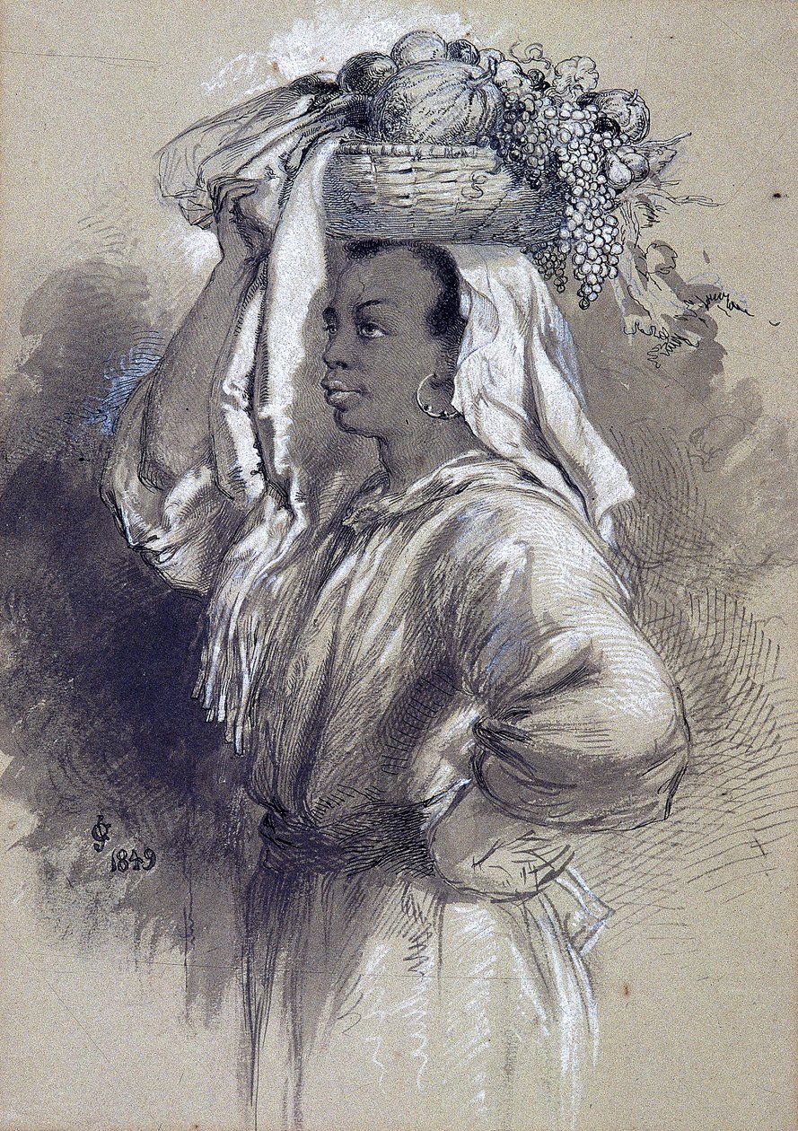 "Lány gyümölccsel", 1849 alkotó: Sir John Gilbert