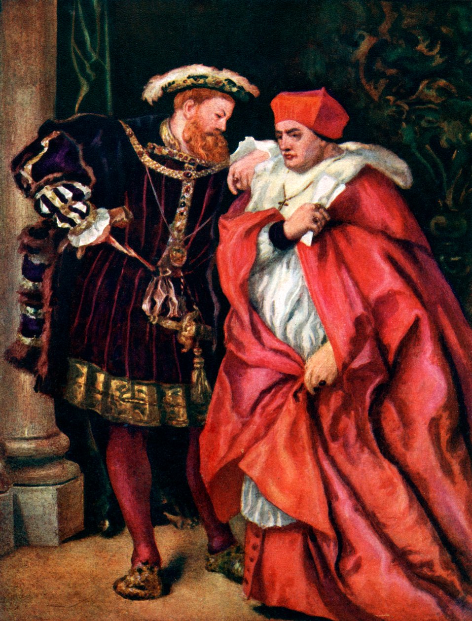 Henrik VIII és Wolsey bíboros, c1888, c1920 alkotó: Sir John Gilbert
