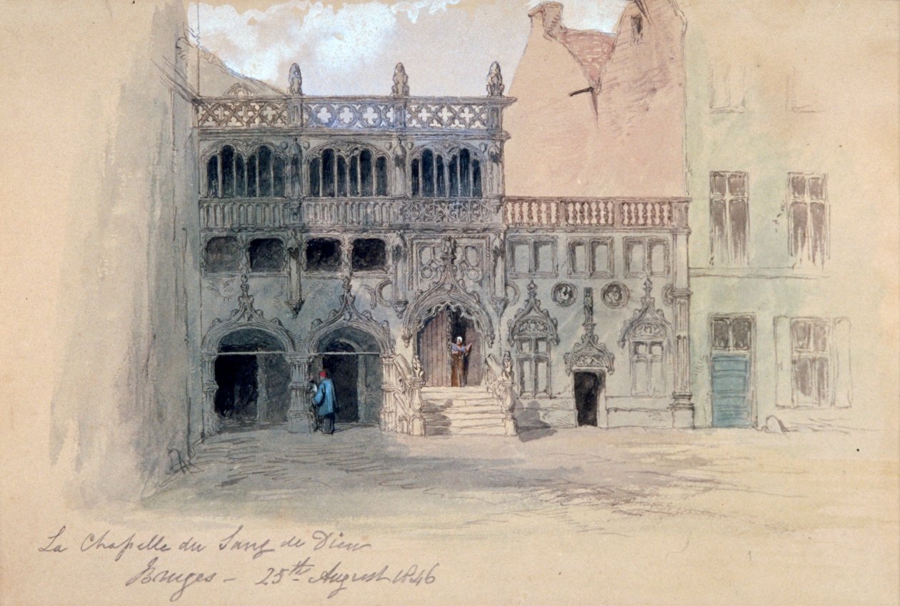 "Isten vérének kápolnája, Brugge", 1846 alkotó: Sir John Gilbert